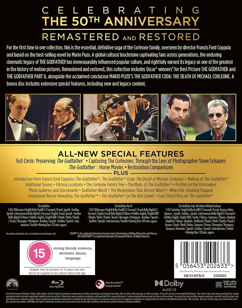 ゴッドファーザー トリロジー ブルーレイBOX Amazon.com: The Godfather Trilogy [Blu-ray] : James Caan, Al