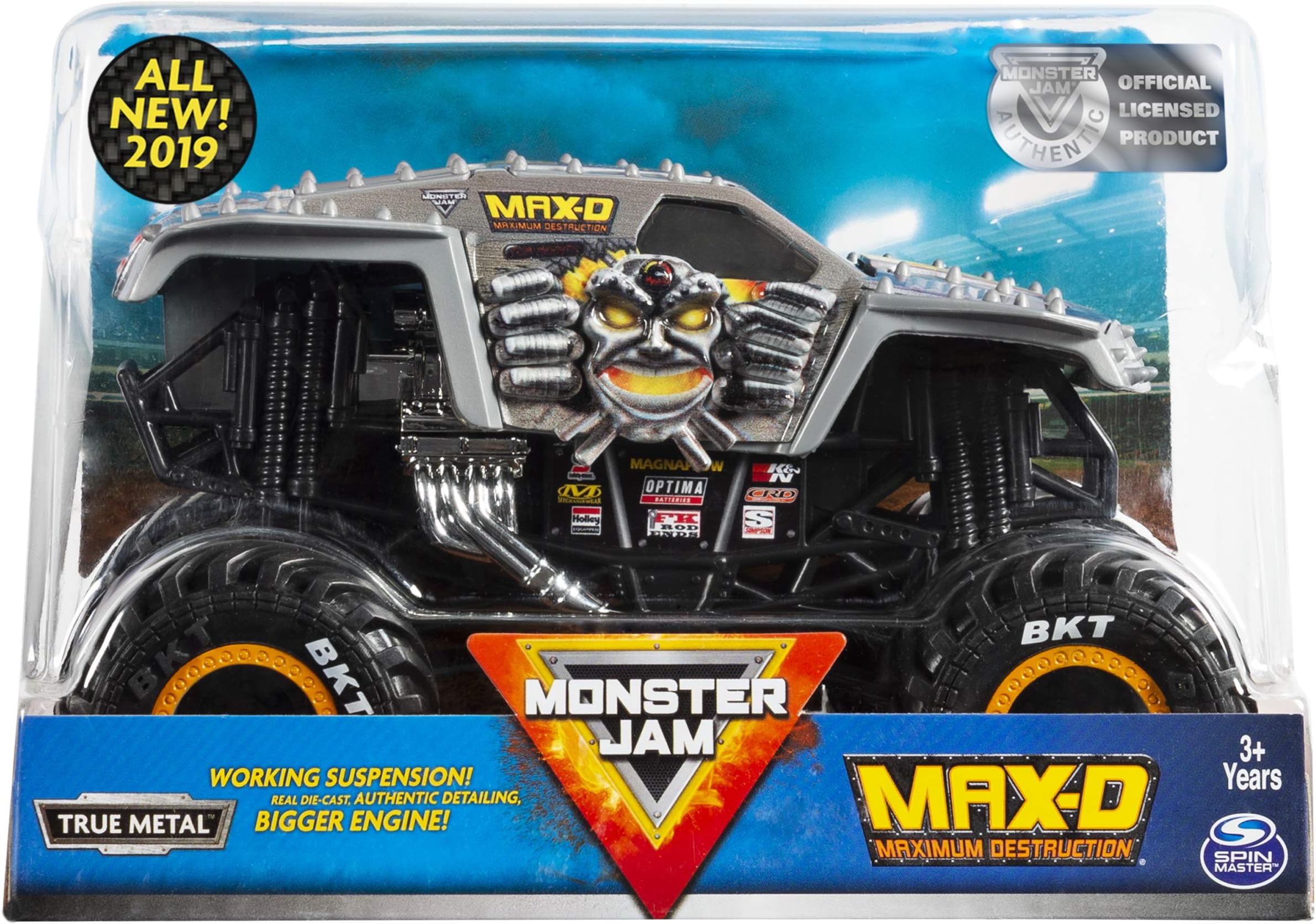 Official Max D Monster Truck, Die-Cast Vehicle 1:24 Scale