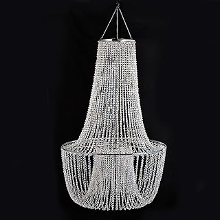 FlavorThings French Empire Beaded Chandelier with Tiered Swags,24” Wide ...