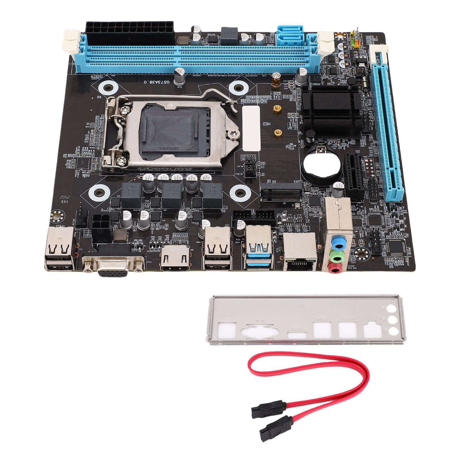 Płyta Główna do Gier H81 z dwukanałową pamięcią DDR3, M.2 NVMe NGFF6 Gb/s, LGA 1150 Micro ATX Płyta Główna do Komputera, Obsługuje Core I3 I5 I7 Czwartej Generacji,E3 V3, Celeron