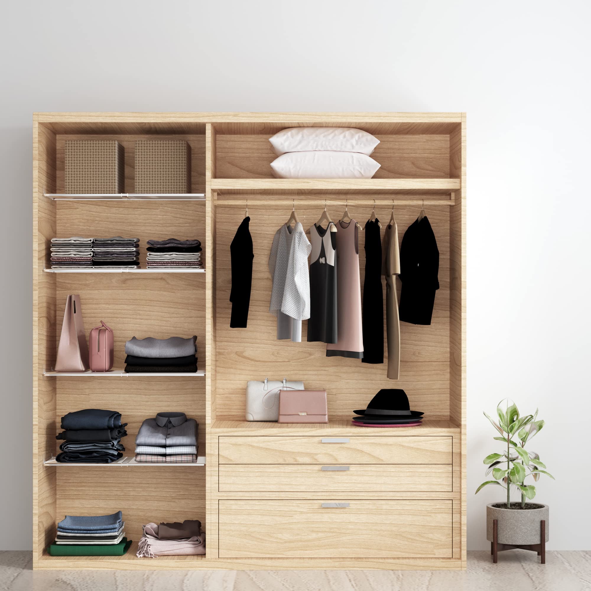 Snapklik.com : Closet Shelves Expandable Closet Organizers And Storage