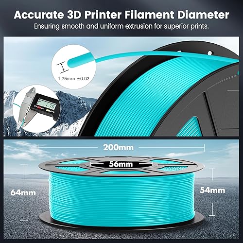 Vista 39 de SUNLU PLA filamento para impresora 3D, 1,75 PLA, precisión dimensional +/- 0.001 in, bobina de 2.2 lb 0.069 in 35.27 oz Pla Negro