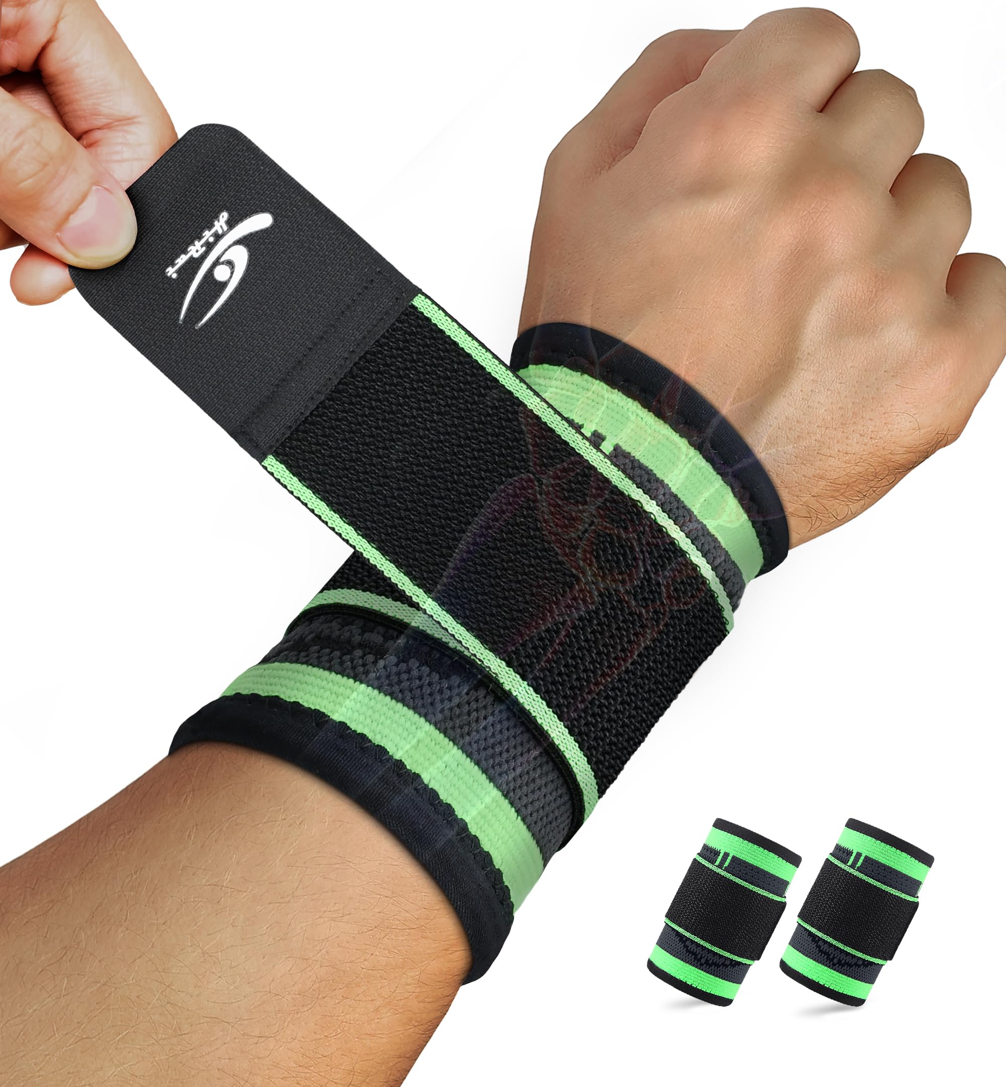 HiRui Wrist Brace Wrist Wraps Compression Wrist Strap, Wrist Support for Work Fitness Weightlifting Sprains Tendonitis, Carpal Tunnel Arthritis, Pain