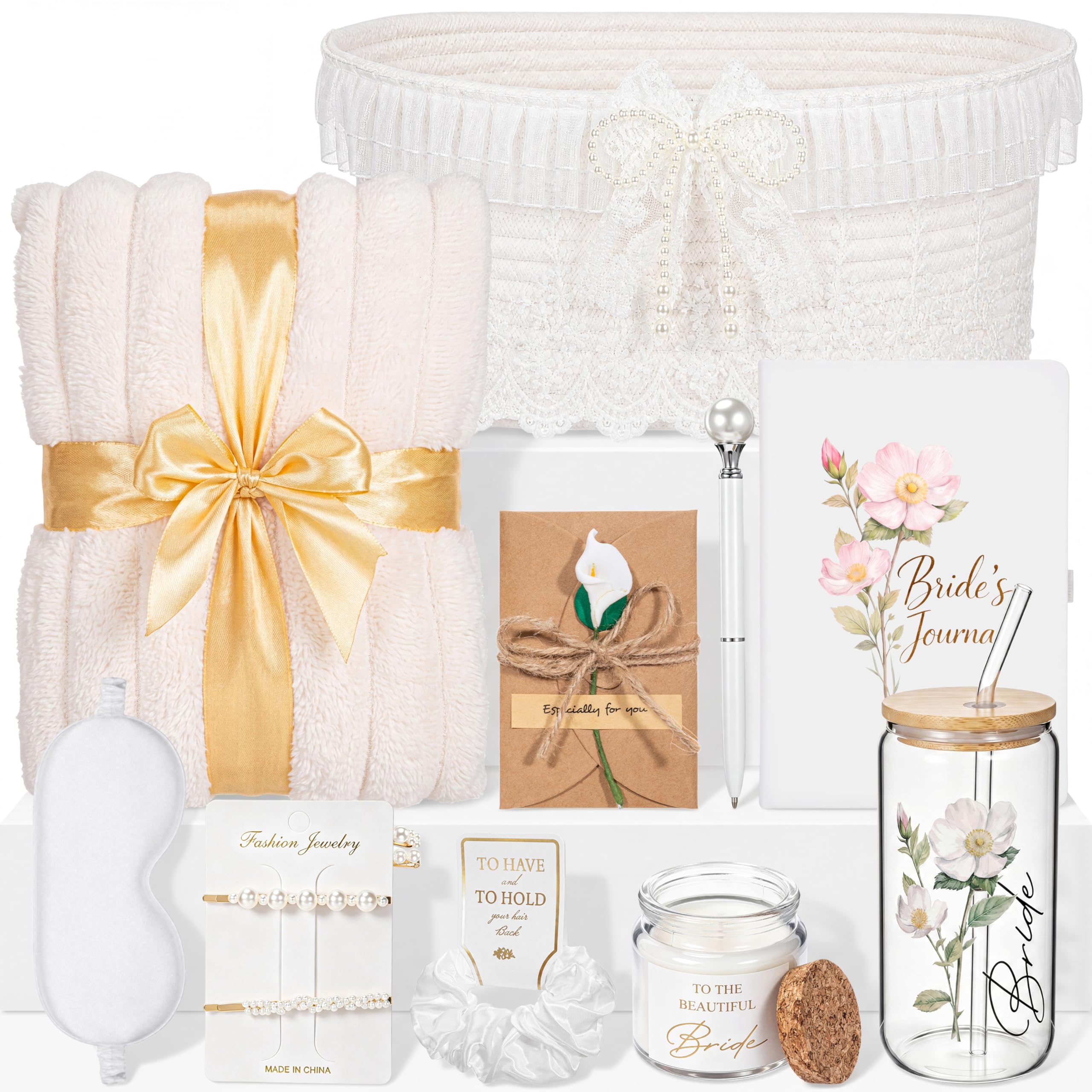 Photo 1 of Zopeal Bridal Shower Gifts Basket Bride to Be Gift Box, Engagement Gifts for Women, Bridal Shower Bachelorette Party Wedding Keepsake Gift for Future Mrs, Wifey(Floral)