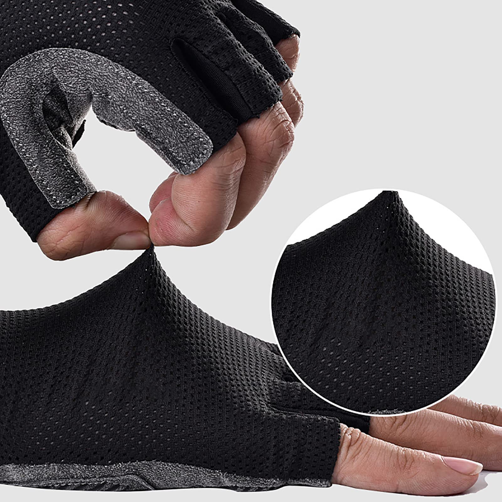 Lycra Guanti Ciclismo Senza Dita Guanti da Pesca Elastico Mezze Dita Estivi Guanti MTB per Il Ciclismo Sport all'Aria Aperta Corsa Viaggi Alpinismo Kayak Guanti Sportivi