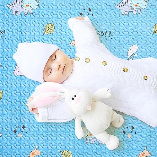 Miniatura 5 de Tapete de juego para bebé, tapete plegable lavable de 50 x 50 pulgadas, tapete de juego antideslizante para bebés y tapete de juego plegable para