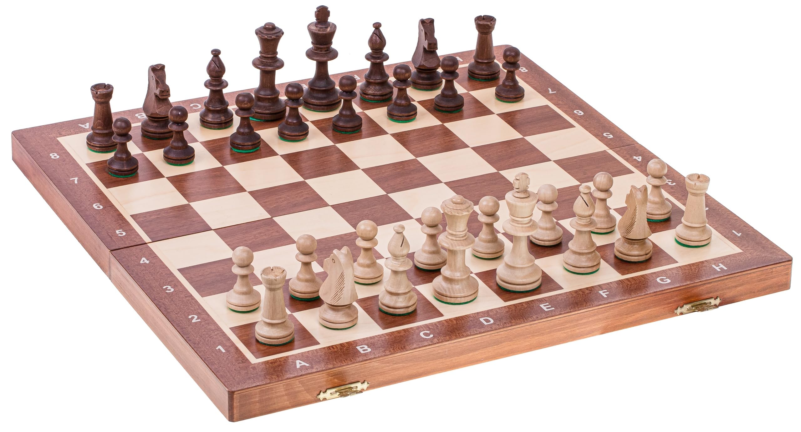 SQUARE - Scacchi da Torneo Professionale n. 5 Mogano + 2 x Dame - Scacchiera in Legno - Gioco degli Scacchi Staunton 5
