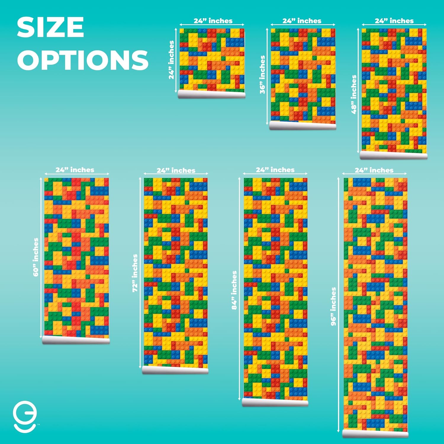 Peel and Stick Wallpaper, Playroom Blocks Theme Wallpaper Mural for Interior Design, Decor You Walls for Any Occasion (R11) (24" x 48")