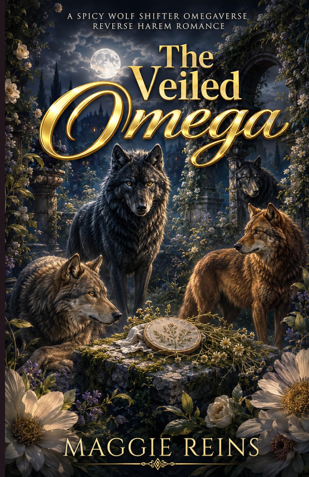 The Veiled Omega: A Spicy Wolf Shifter Omegaverse Reverse Harem Romance (Throne of Treachery)