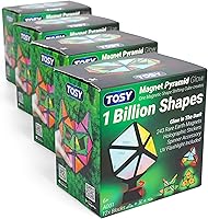 Vista 17 de TOSY Piedra Piramidal Magnética: 1 Cubo se Transforma en 1 Billón de Formas, 14 Piezas (12 Piezas de Rompecabezas y 2 Giradores), 243 Imanes, Regalo