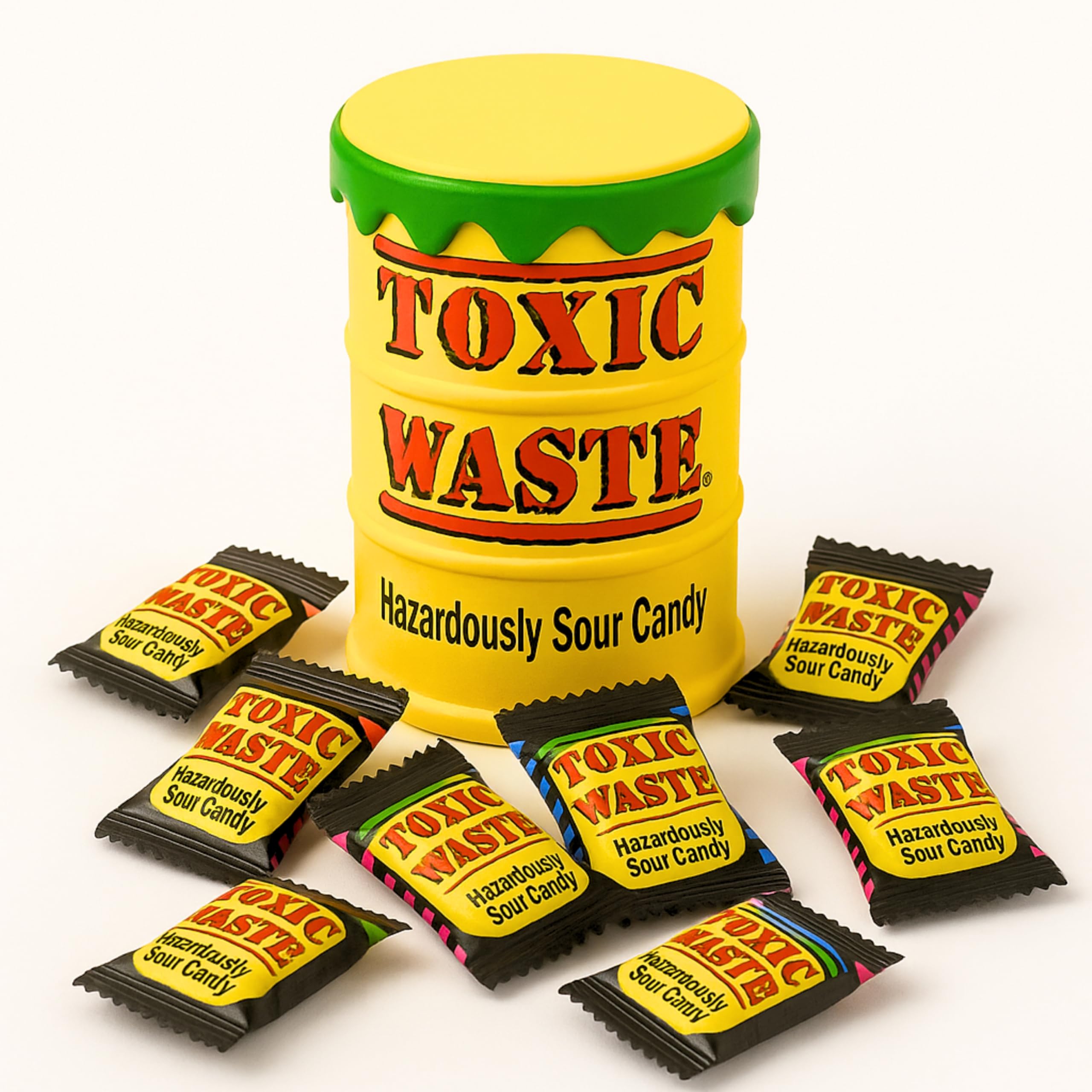 Toxic Waste Yellow - Caramelos Super Acidos, varios sabores - 2 x 42g - Pack Laborawi