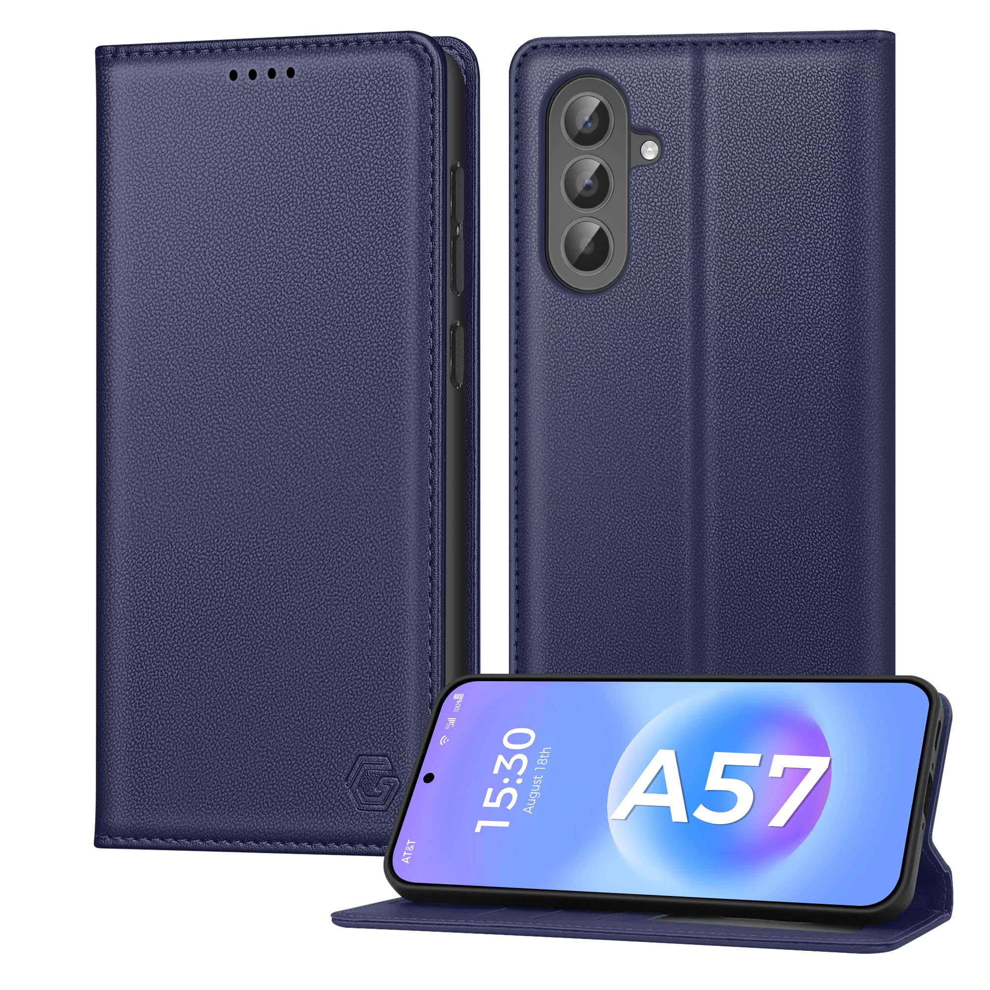 Kirnntca Handyhülle für Samsung Galaxy A57 5G Hülle, Kartenfach Premium PU Leder Klapphülle Schutzhülle, Standfunktion Tasche Flip Case für Samsung Galaxy A57 5G