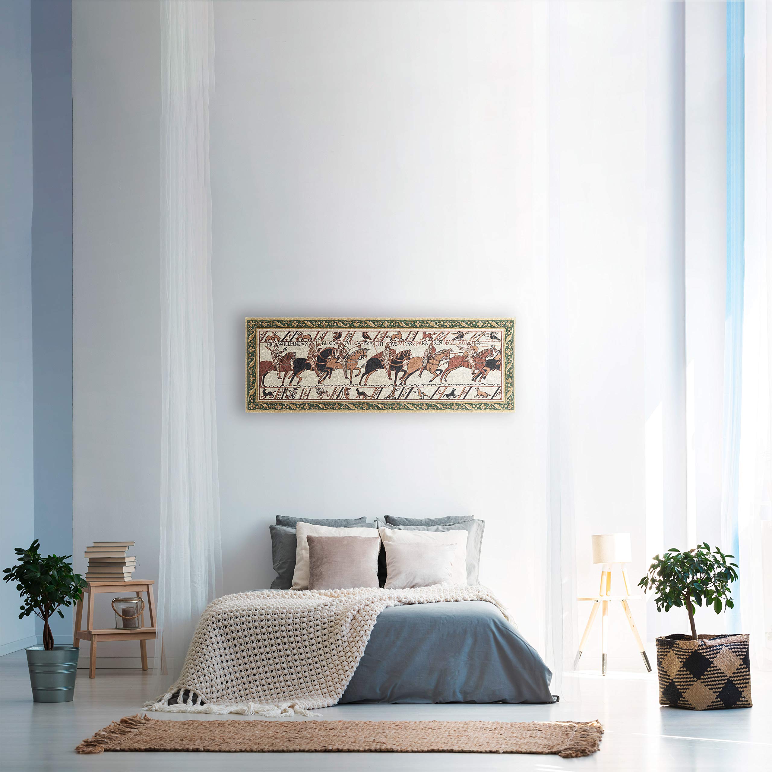 Bayeux Tapestry Historic Masterwork of Norman Conquest of England | Woven Tapestry Wall Art Hanging | Historic Artwork with Border | 100% Cotton USA Size 76x27 - Image 2