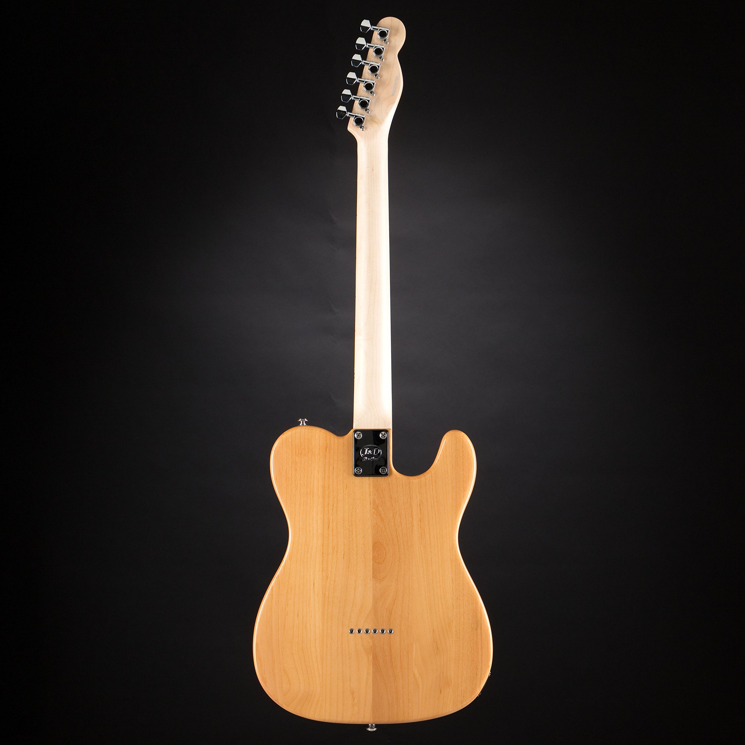 J&D TL Linkshänder E-Gitarre, Natural Finish, Erle-Korpus, Ahornhals, 22 Medium-Bünde, Ceramic Single-Coil-Tonabnehmer, Gewicht 2,5-5 kg, Ohne Koffer/Gigbag