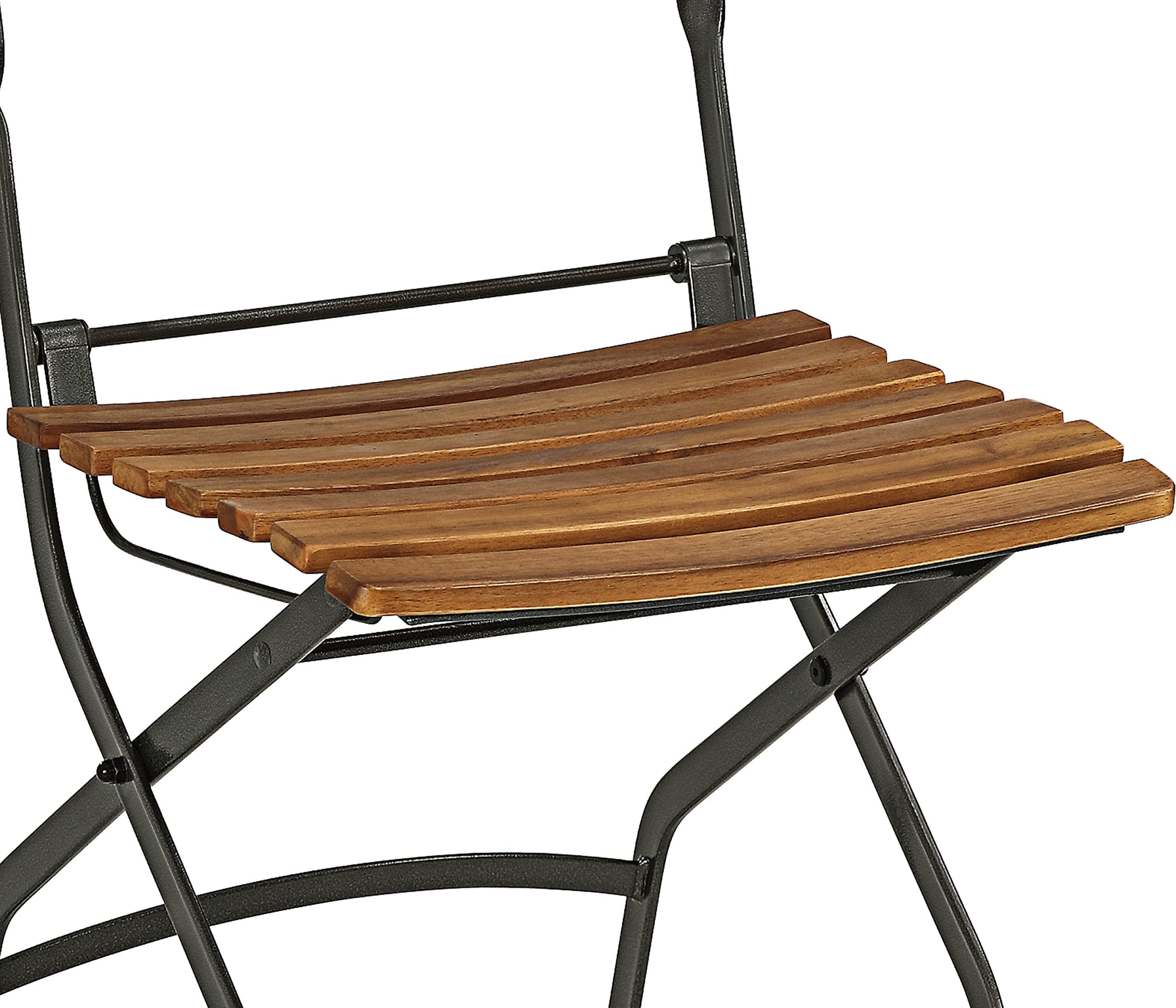 Dehner Klappstuhl Tegernsee, ca. 88 x 57 x 45 cm, aus FSC® - zertifiziertem Akazienholz/Stahl, Natur/schwarz | FSC® Akazienholz/Stahl