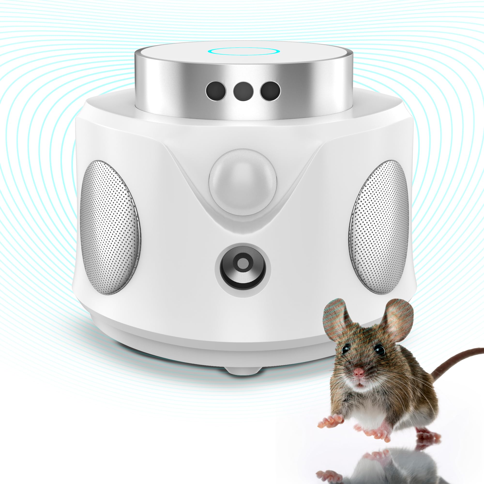 ROSHIELD Repelente de Plagas - Ahuyentador ultrasónico enchufable para el Control de plagas - Apto para Ratones, Ratas, cucarachas, Hormigas, arañas, grillos, pulgas y Gusanos de Seda
