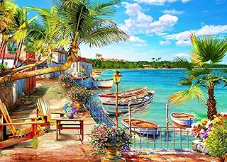 Comprar Puzzle para Adultos de 1000 Piezas, Resort Bay, Ajuste, Polvo, Juguete para Hombres, Mujeres, Ancianos (70 x 50 cm), póster 1:1