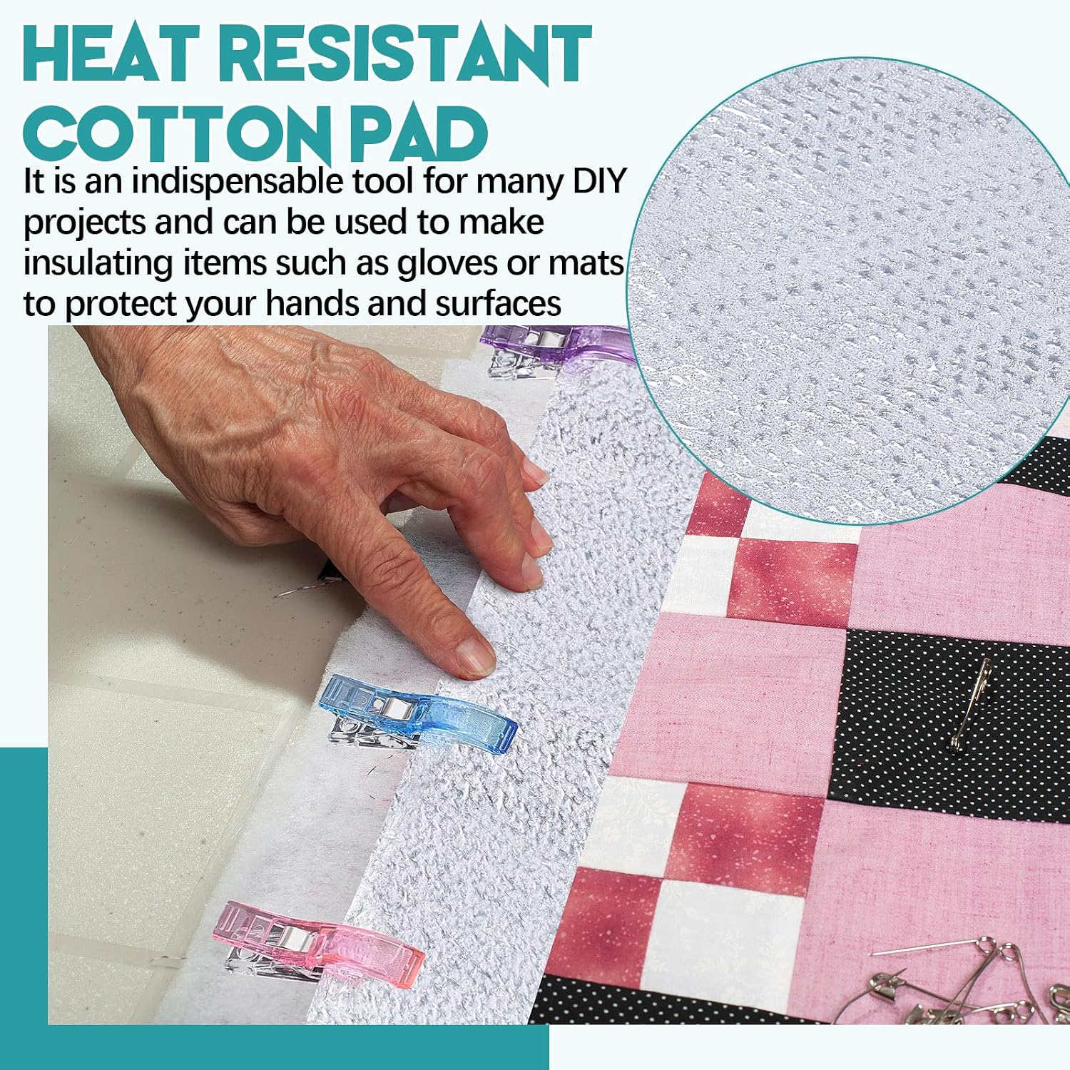 Treela Heat Resistant Batting for Potholders, 12 in x 1 Yard
