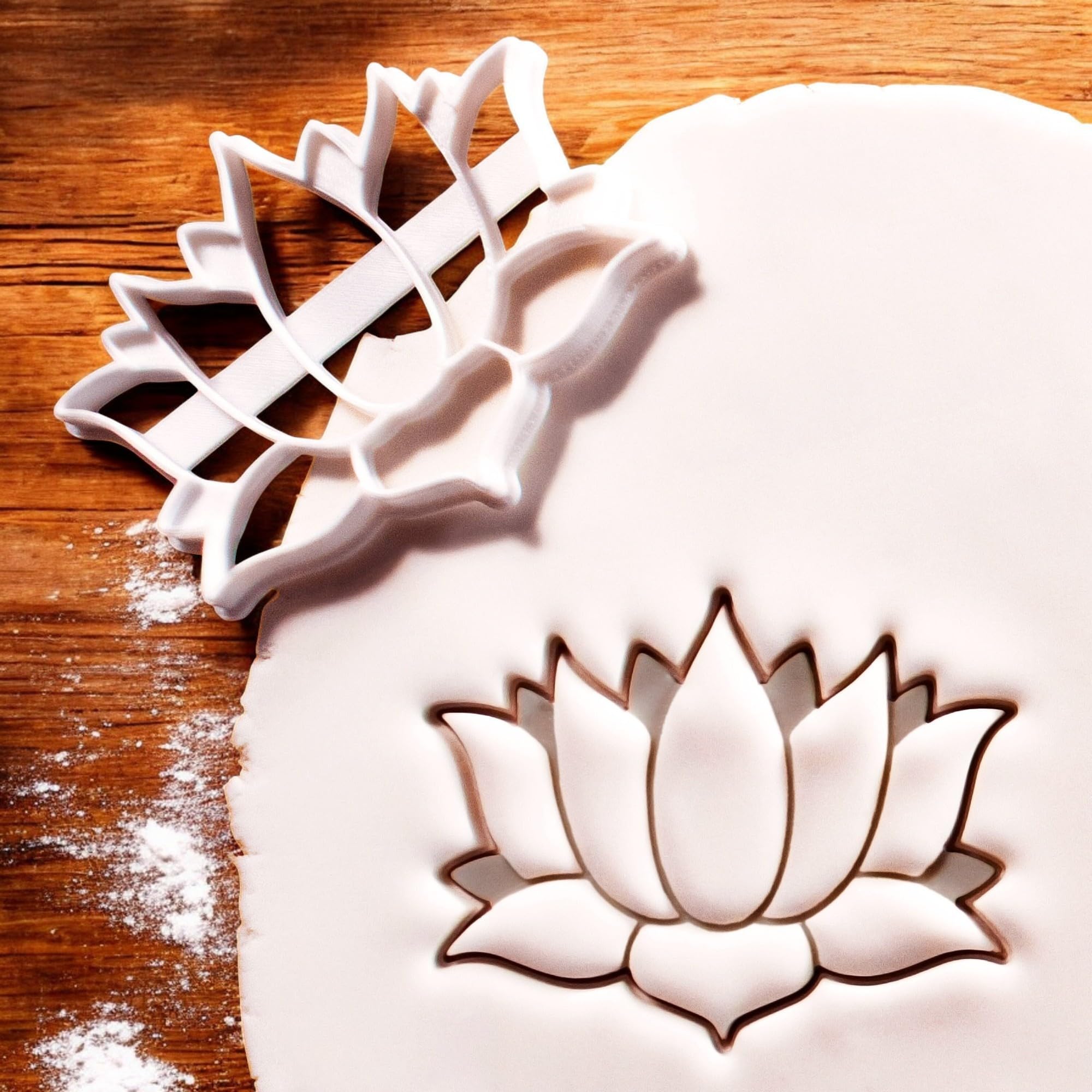EROTNGO Lotus Flower Cookie Cutter | Perfect for Sacred Lotus Designs in Baking, Fondant, Dough, and Craft | Ideal for Mindfulness, Wedding Themes, Festive Baking, and Special Occasions-image-6