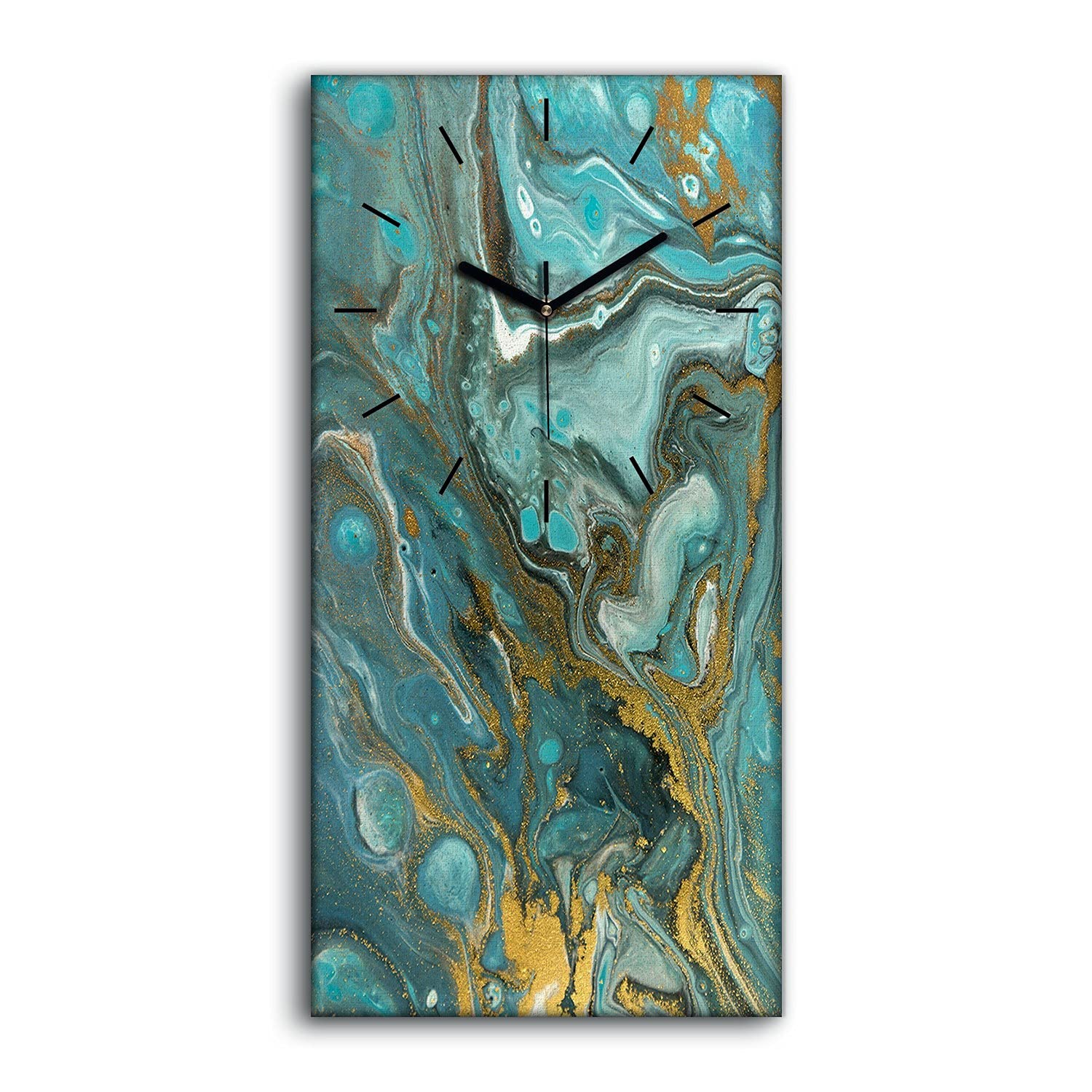 Horloge sur toile silencieuse liquide abstrait pour un sommeil sans bruit