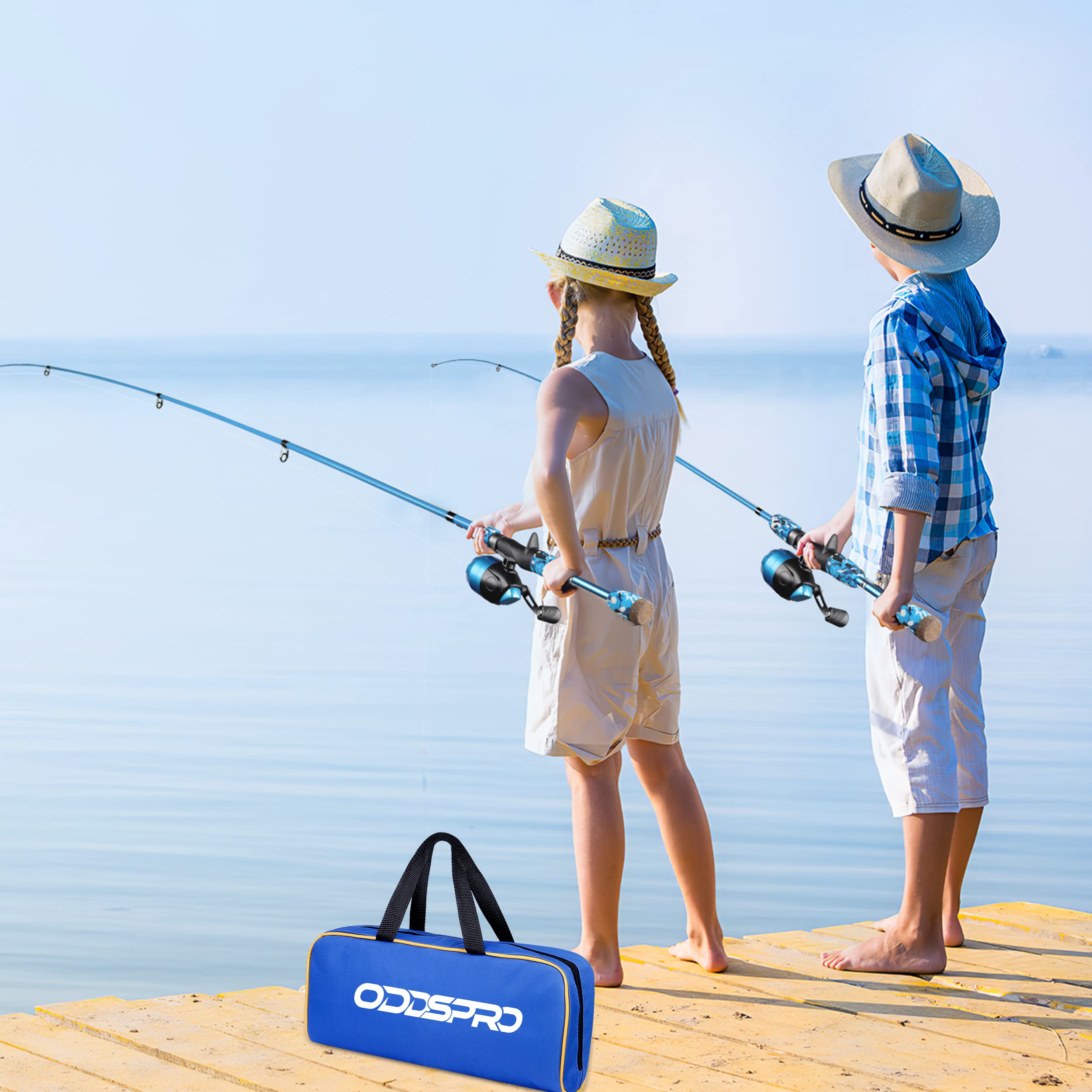 ODDSPRO Kids Fishing Pole - Kids Fishing Starter Kit