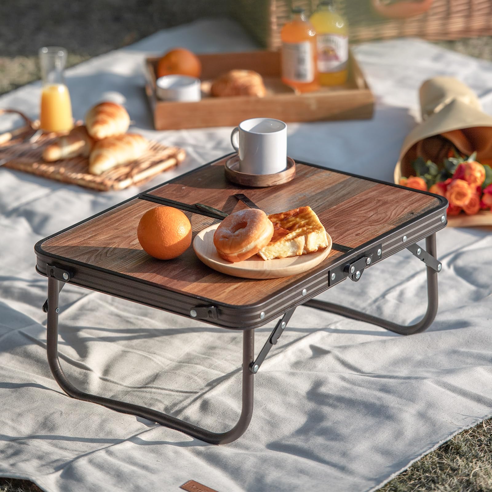 Tavolo Pieghevole Naturehike Da Campeggio – Leggero, Portatile E Super Stabile In Alluminio (Cachi, 53x40x23 Cm)