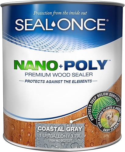 Miniatura 8 de Sellador Seal-Once Nano+Poly de madera penetrante con poliuretano, sellador impermeable de alta calidad, 1 galón, cedro