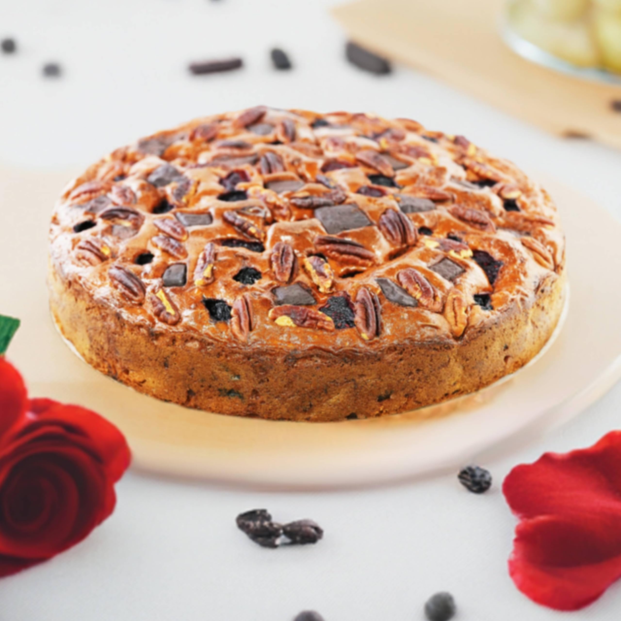 Andy Anand Sugar-Free Chocolate Fruit Cake, 2.8 lb - Diabetic-Friendly, All-Natural Ingredients, No Preservatives, Perfectly Sweetened with Monk Sugar