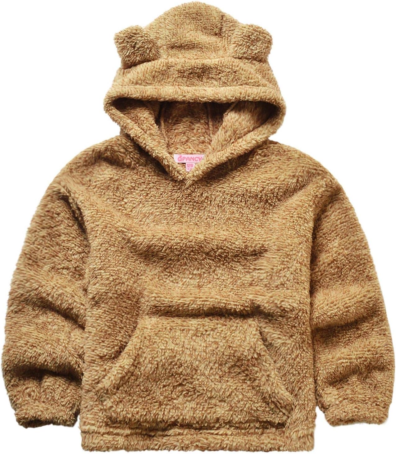 QPANCY Girls Sherpa Pullover Hoodie Kids Fleece Cat Clothes Winter Fall Coat Top