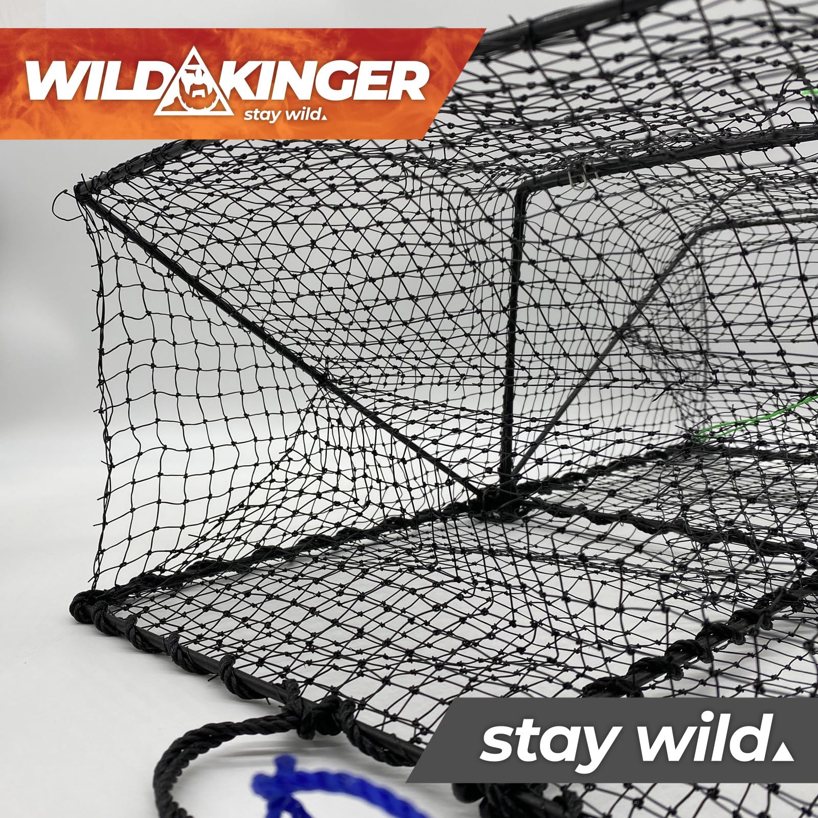 WILDKINGER Krebskorb Pirat Krebsreuse Krebsfalle Fish Crab Cray Trap Köder Korb Krabben