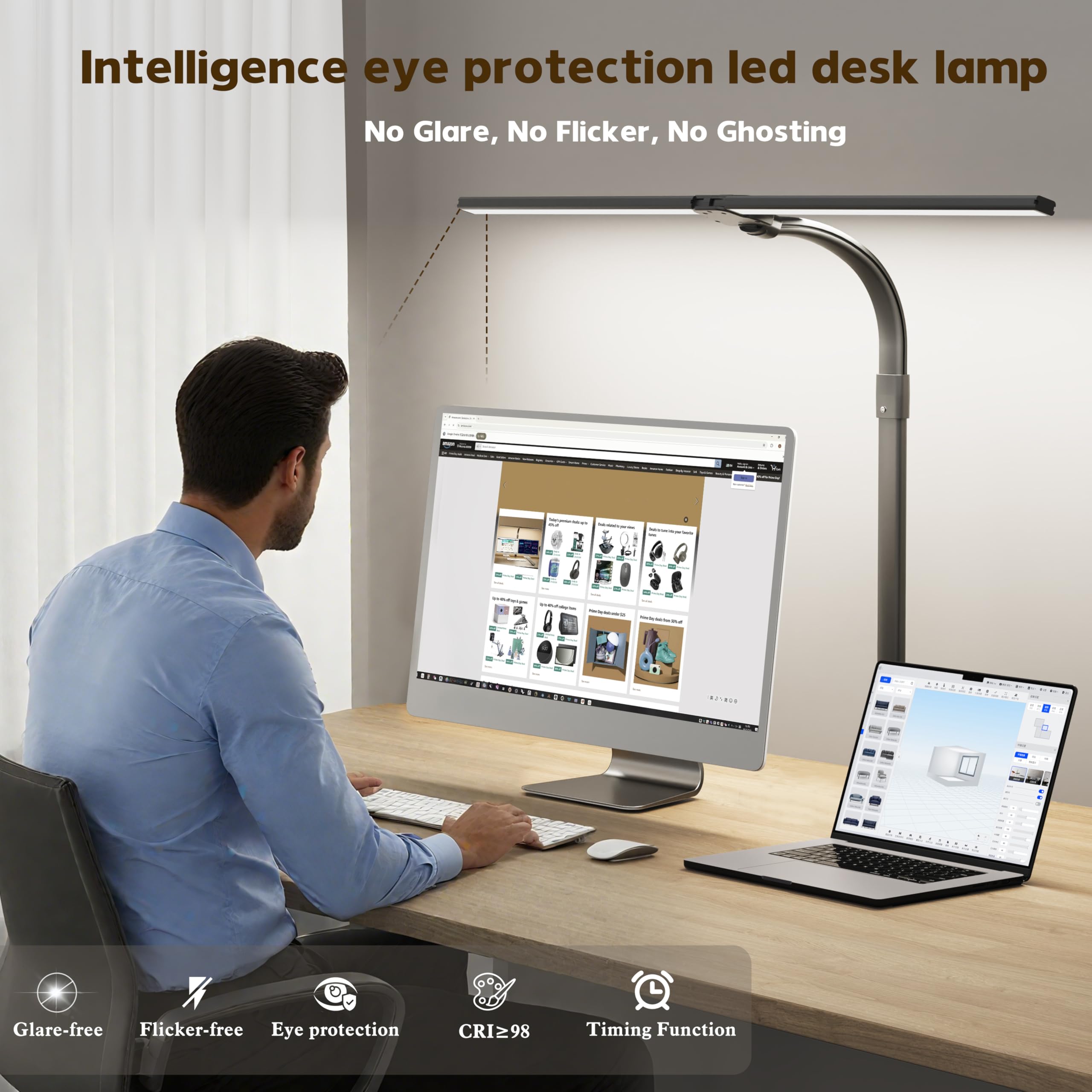 Where to Position Desk Lamp on a Desk With Monitor: Expert Tips