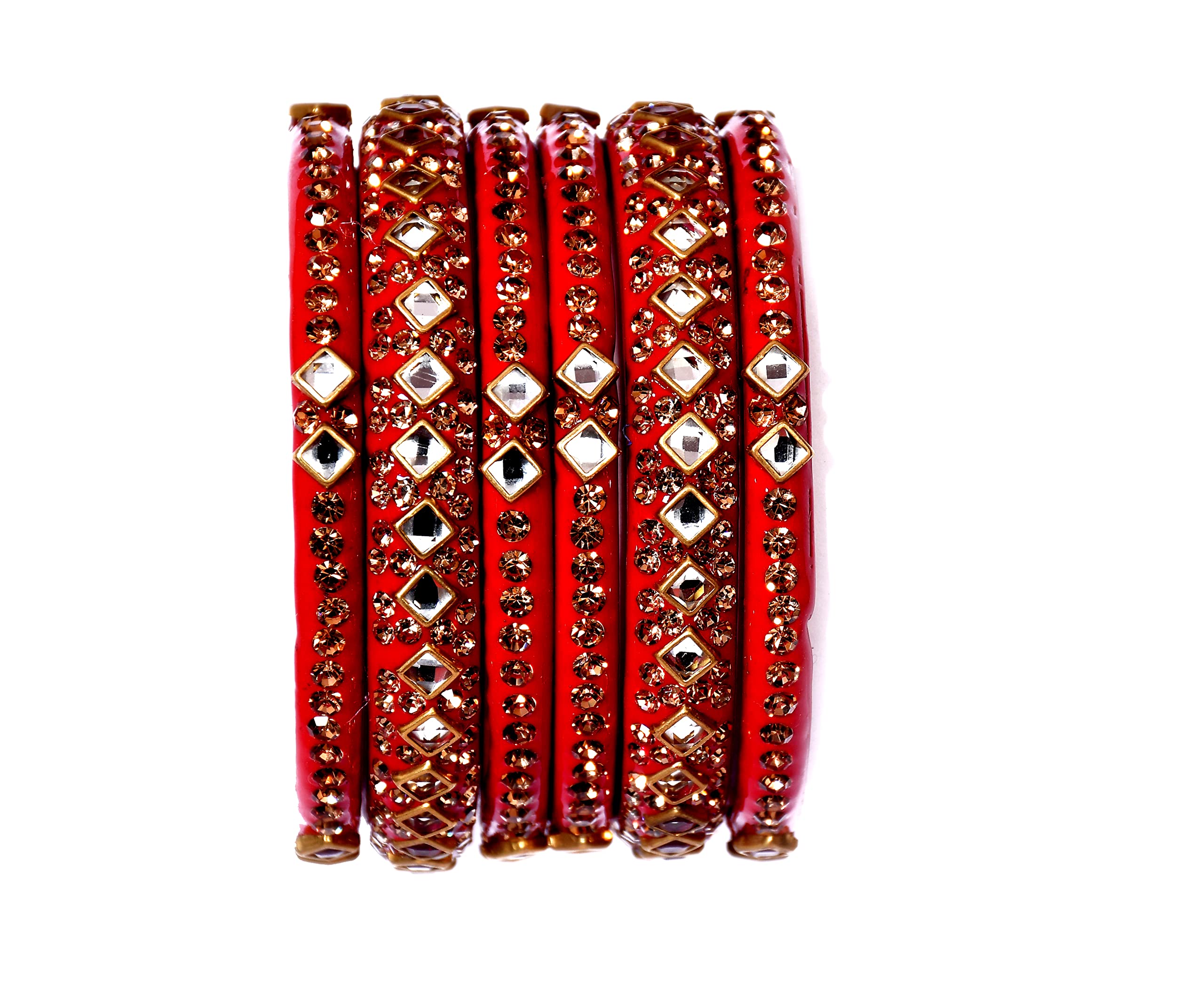 ISHIKA Glass Studded With Zircon Beads Gemstone Kada Set For Women and Girls Red Color Bangle Set_(Pack Of 6 Bangle/Kada Set)_Size-2.2 (2.8) (B0BGY2VTKQ) Amazon Price History, Amazon Price Tracker