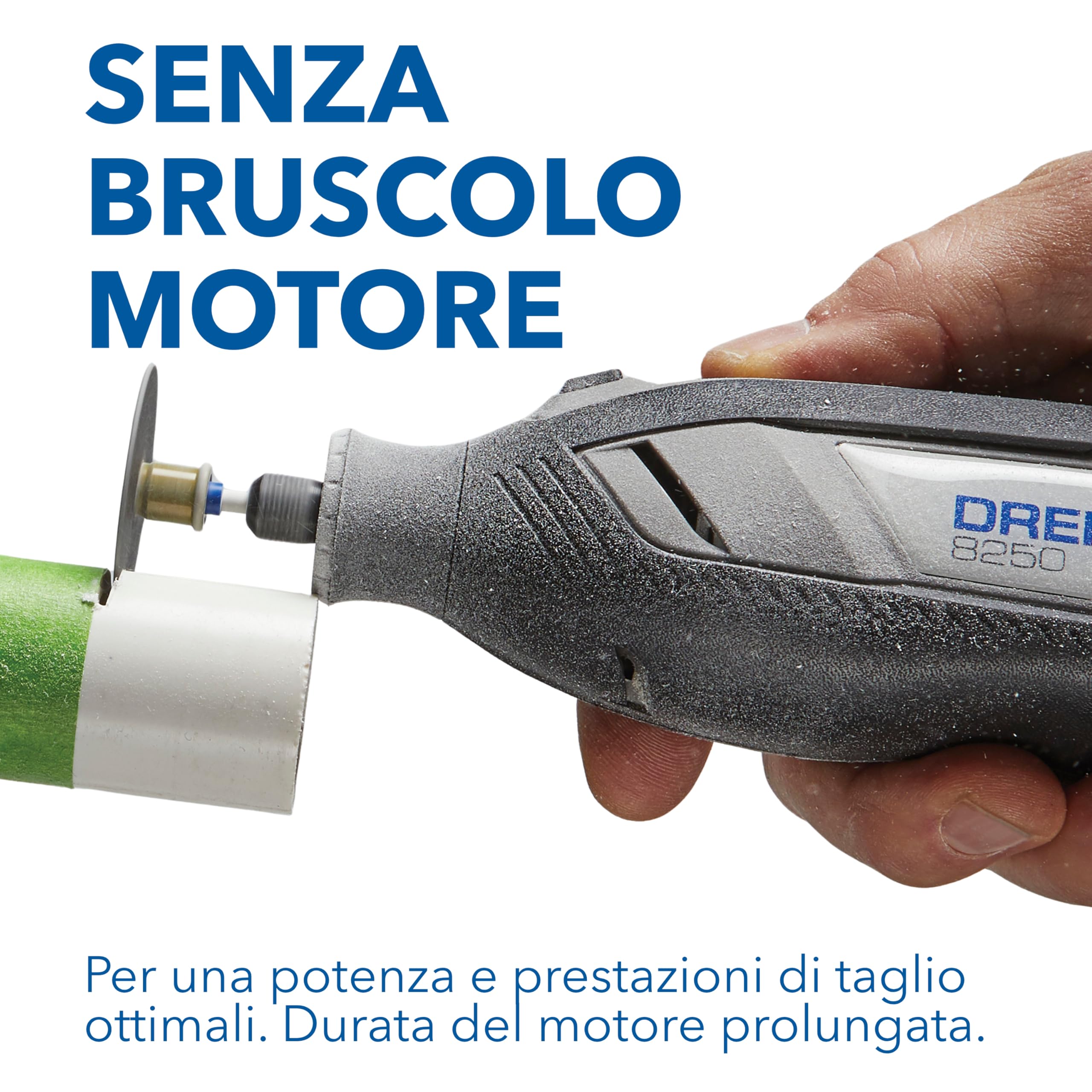 Dremel 8250 Multifunzione Rotativo Senza Fili 12V Brushless Velocità Variabile 5.000-30.000 giri/min con Borsa per Attrezzi, 5 Accessori, Batteria 2.0Ah per Smerigliatura, Foratura, Fresatura