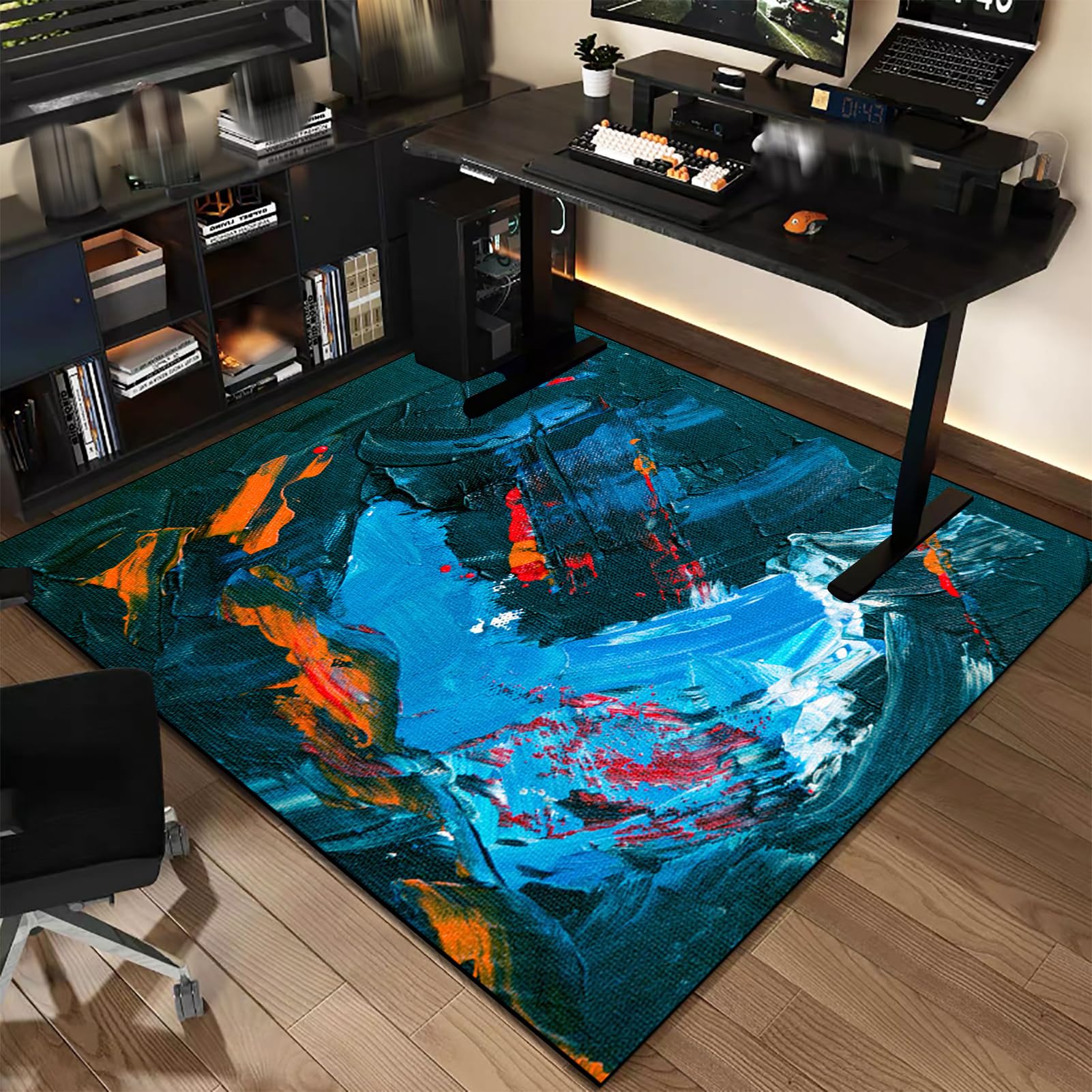 Alfombra Escritorio Suelo Antideslizante Protectora Suelo para Silla de Oficina, Alfombrilla para Silla para Suelos Duros Alfombra Silla Gaming Oficina Protectors Suelo Silla Ruedas 100 x 140 cm