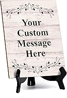 SignsByLITA Custom Personalized 6x8 Rectangle Table Sign Floral Branches - Write Your Message for Home Decor, Kitchen or Gifts