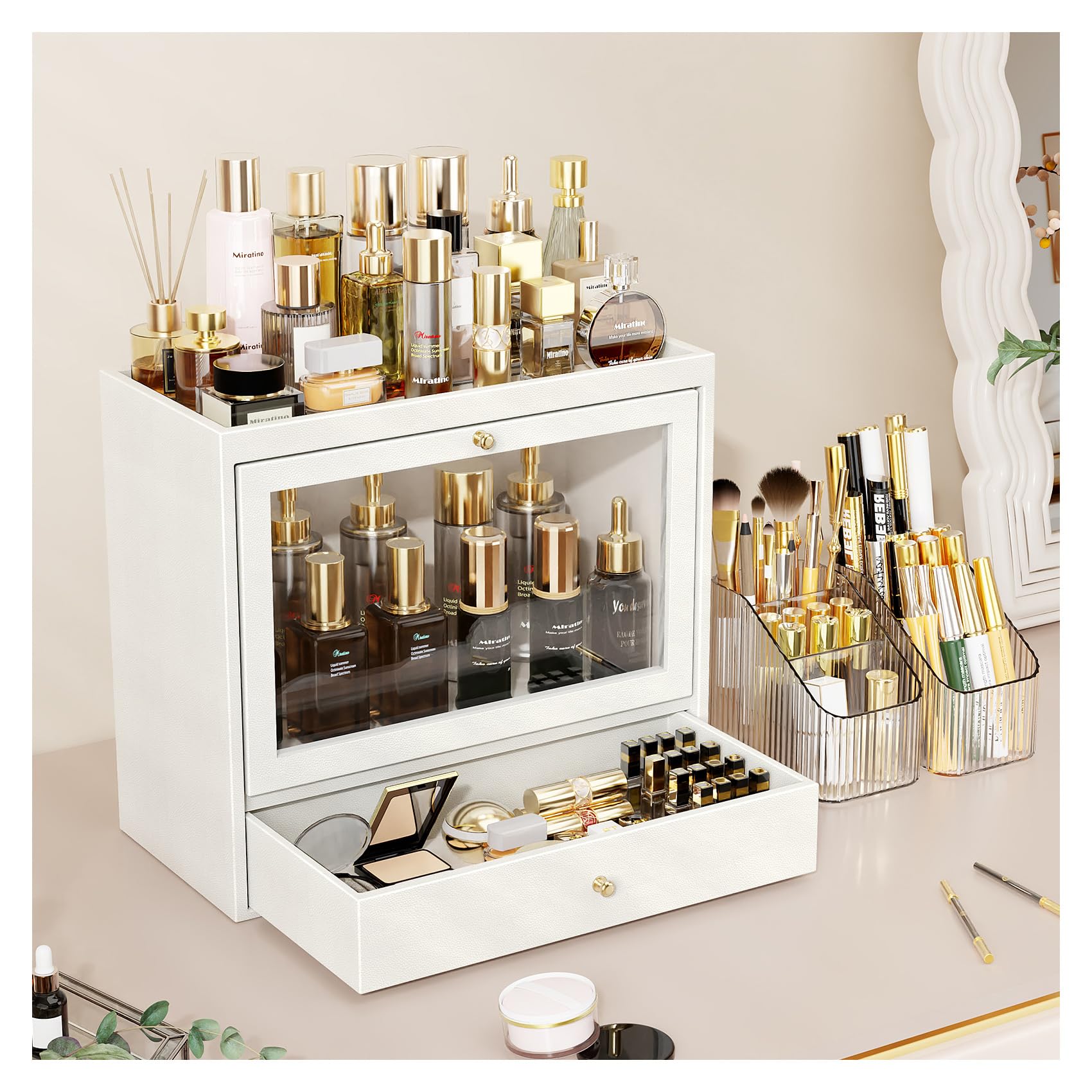 Amazon.com: Miratino Perfume Organizer for Women, Leather Skincare