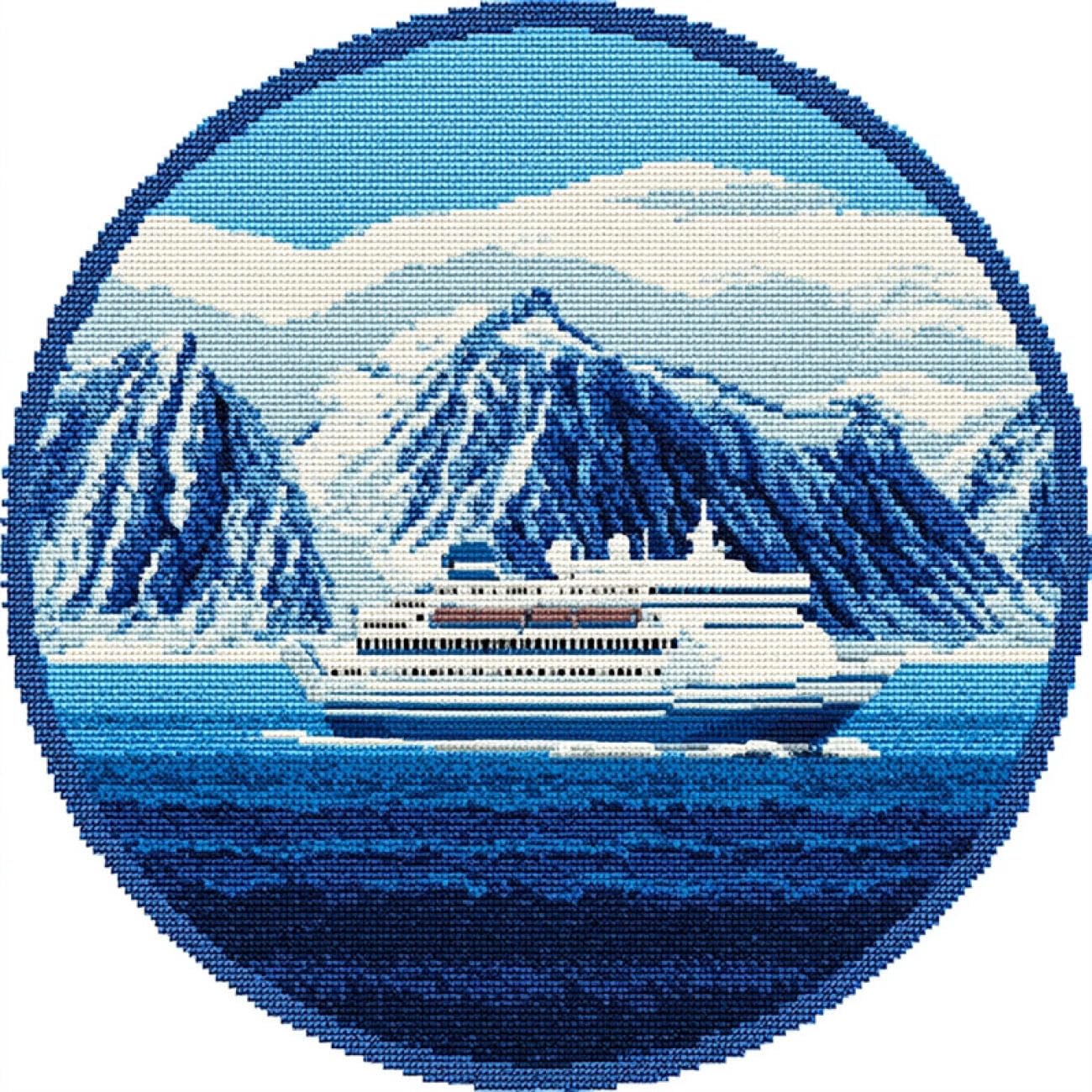Kitquiver Latch Hook Kit Rug Seagoing Ships 80x80cm