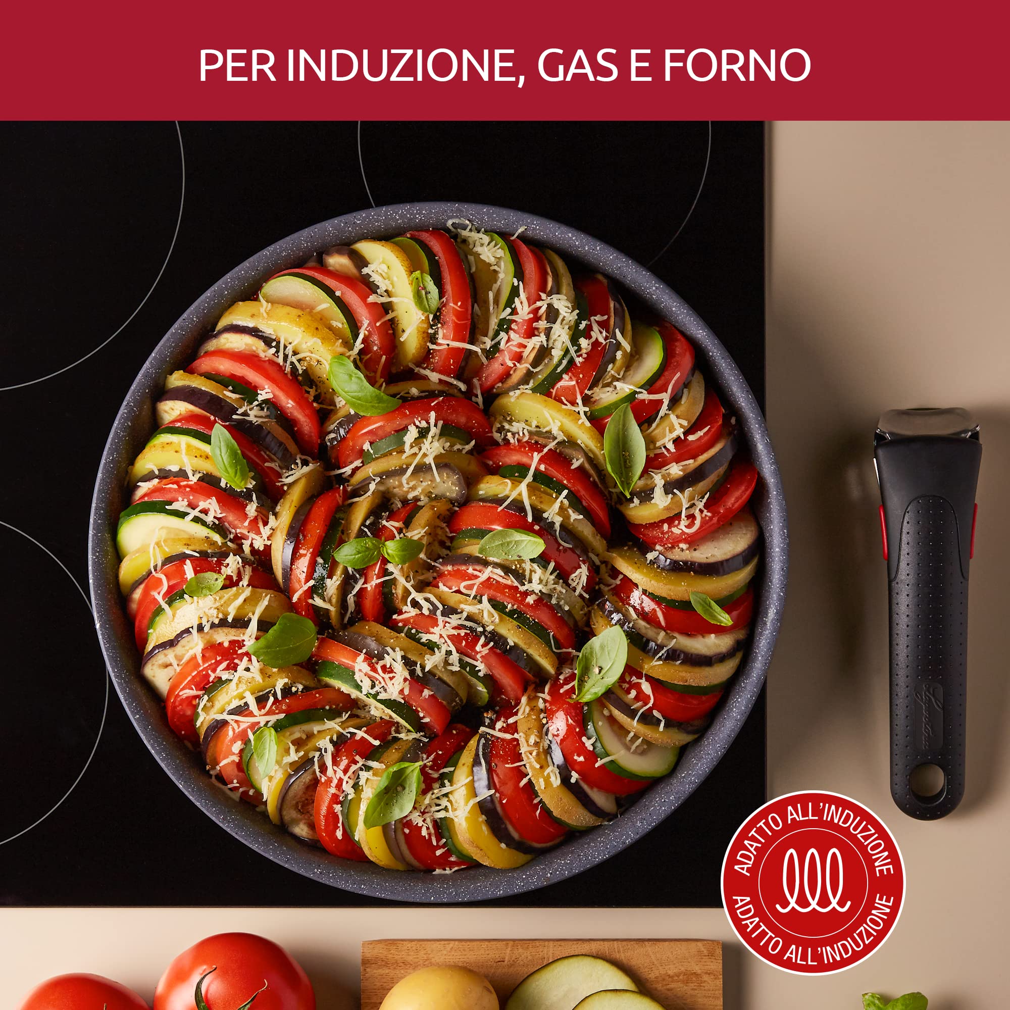 Lagostina Ingenio Vivissima – Casserole Céramique Antiadhésive 18 Cm Avec Poignée Amovible, 100% Aluminium Recyclé + Thermo-Signal, Induction & Four OK Lagostina Ingenio Vivissima – Casserole Céramique Antiadhésive 18 Cm Avec Poignée Amovible, 100% Aluminium Recyclé + Thermo-Signal, Induction & Four OK