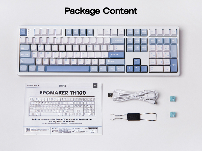 Amazon | EPOMAKER TH108 フルサイズメカニカルキーボード 8000mAh