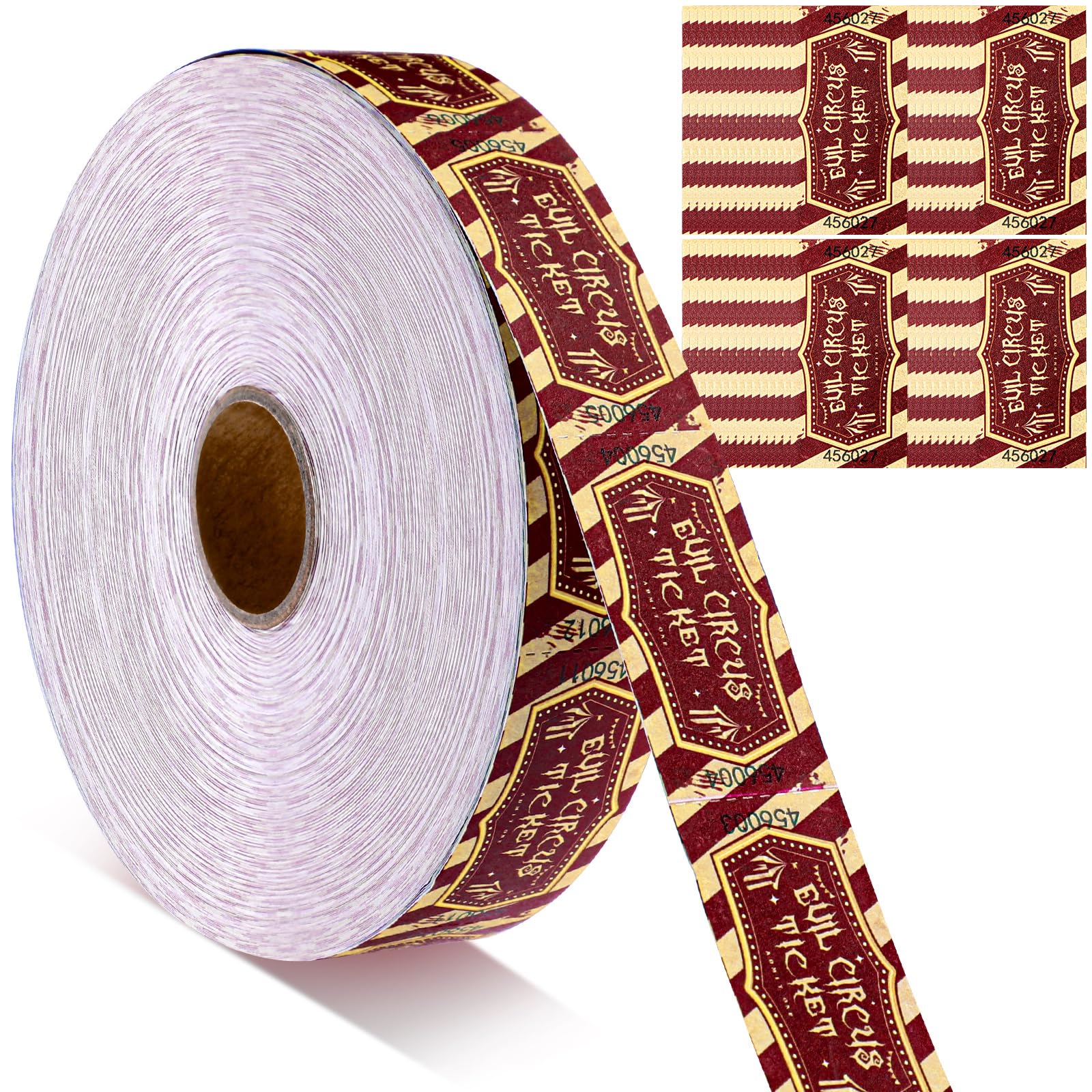 Pasimy 1000 Pcs Halloween Circus Tickets Roll Carnival Raffle Ticket Circus Party Decorations for Halloween Party Favors Supplies