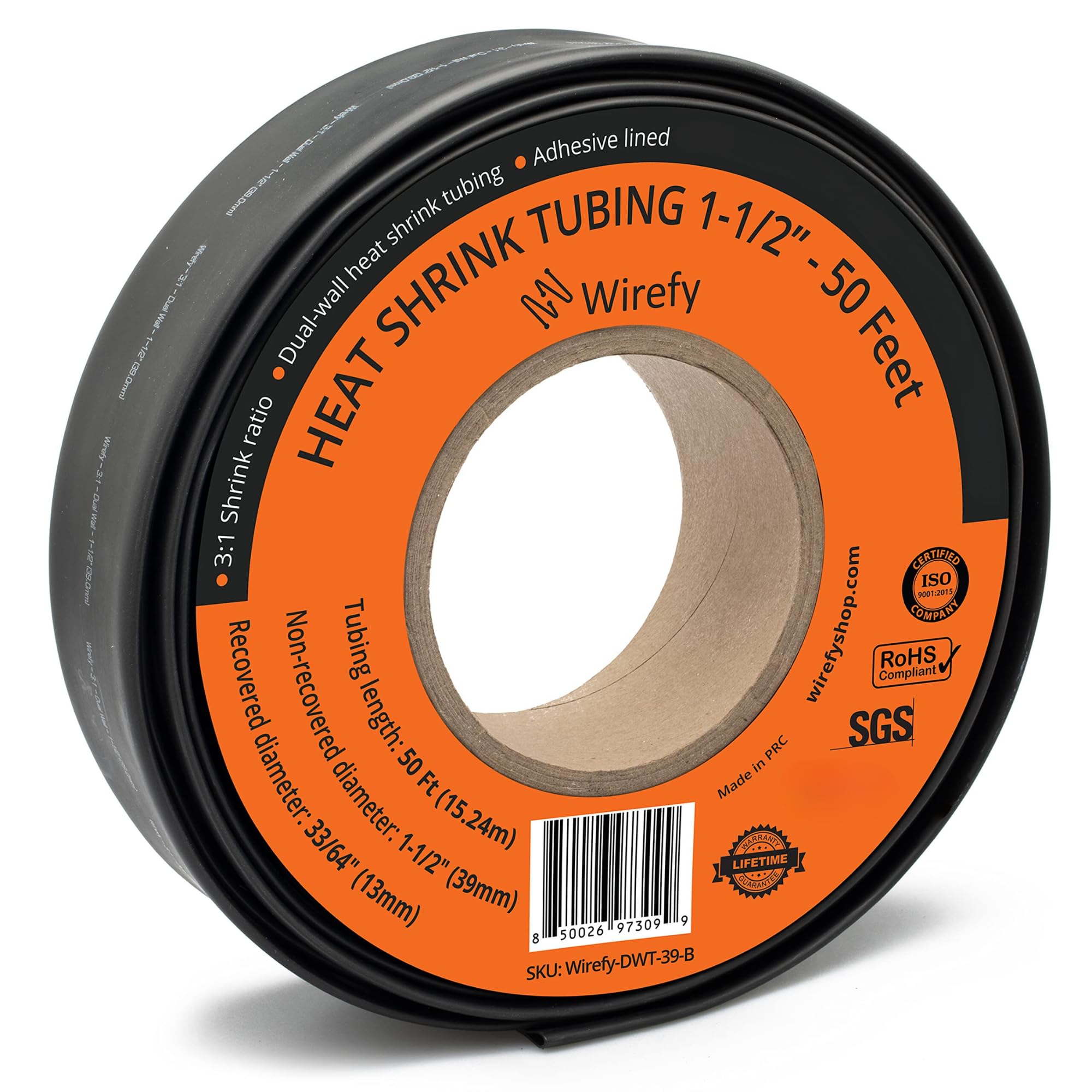 Wirefy | Heat Shrink Tubing - 1-1/2" inch - 3:1 Ratio - Adhesive Dual Wall…