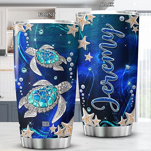 Miniatura 9 de Vaso personalizado lindo delfín regalo para niñas, luna, flor, delfines, mar, océano, animal taza de café con tapa, taza de viaje aislada de acero