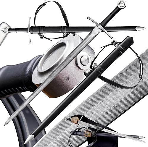 Espada de estilo moderno medieval hecha a mano de 43 pulgadas con una sola mano 5160 Pomo remachado de acero de resorte forjado a mano Espadas de disponible en Yaxa Colombia