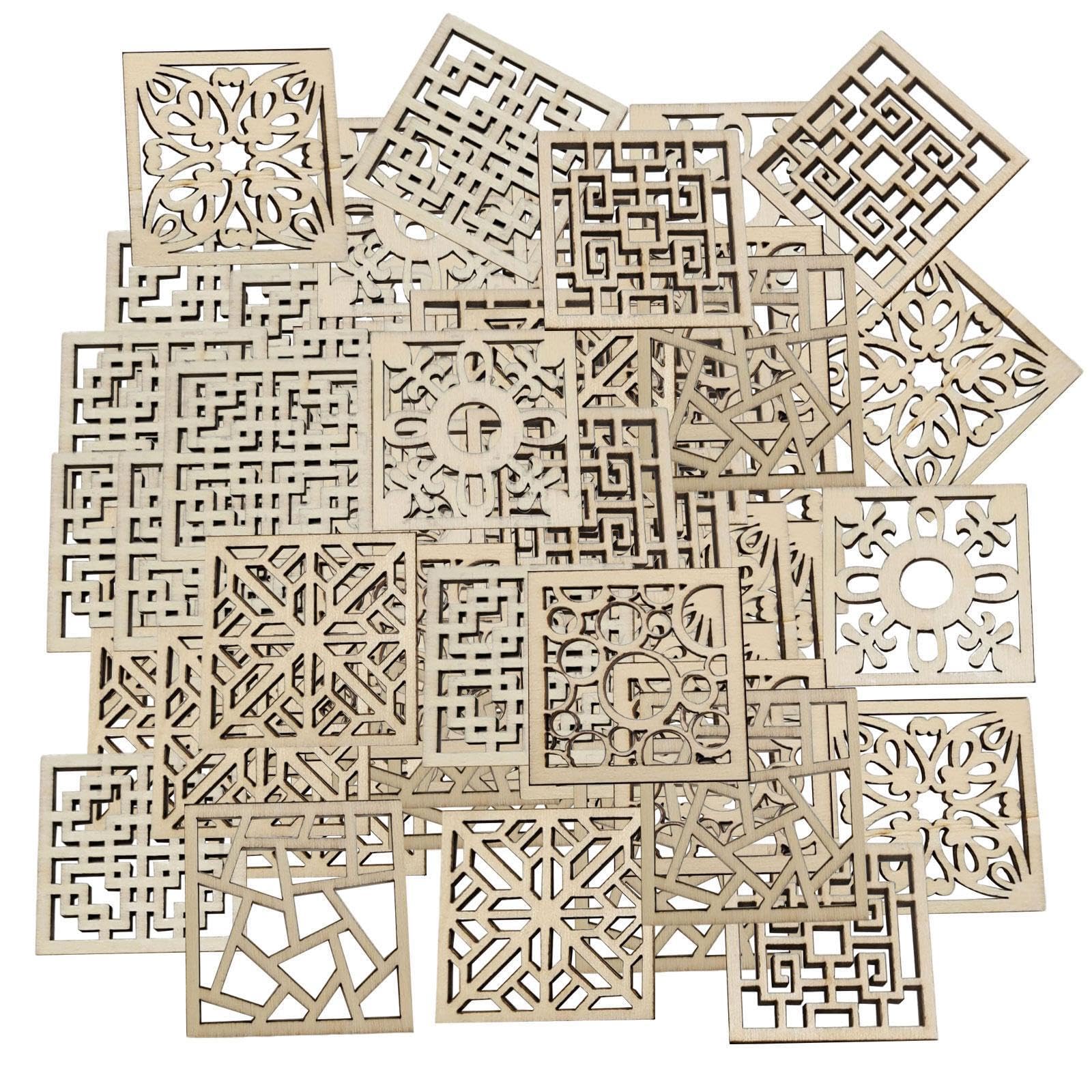Twisaxc Unfinished Cutouts And Wooden Flower Cutouts Diy Crafts Kids Wood Slices Ornaments And Centerpiece Decorations Diy Crafts Kids Wood Slices Ornaments
