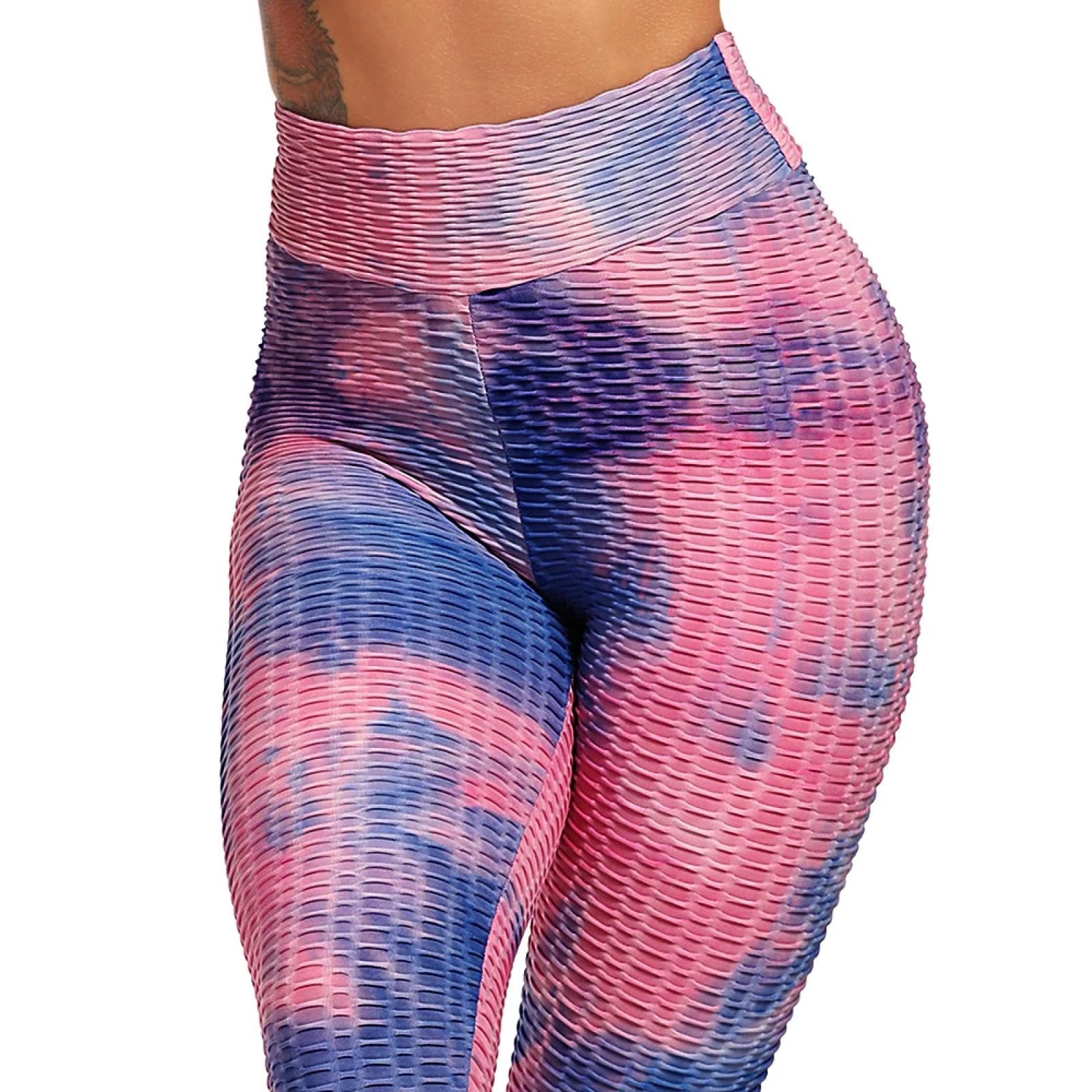 Legging Femme Pantalon Leggings Texturés pour Femmes Collants De Gymnastique Push-Up Sexy Contrôle du Ventre Pantalons De Sport De Yoga Taille Haute Fitness Course À Pied Capri