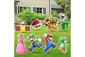 Super Mario Yard Signs Pack of 8