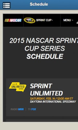 Schedule Nascar Sprint Cup Series for Kindle Fire Phone / Tablet HD HDX Free