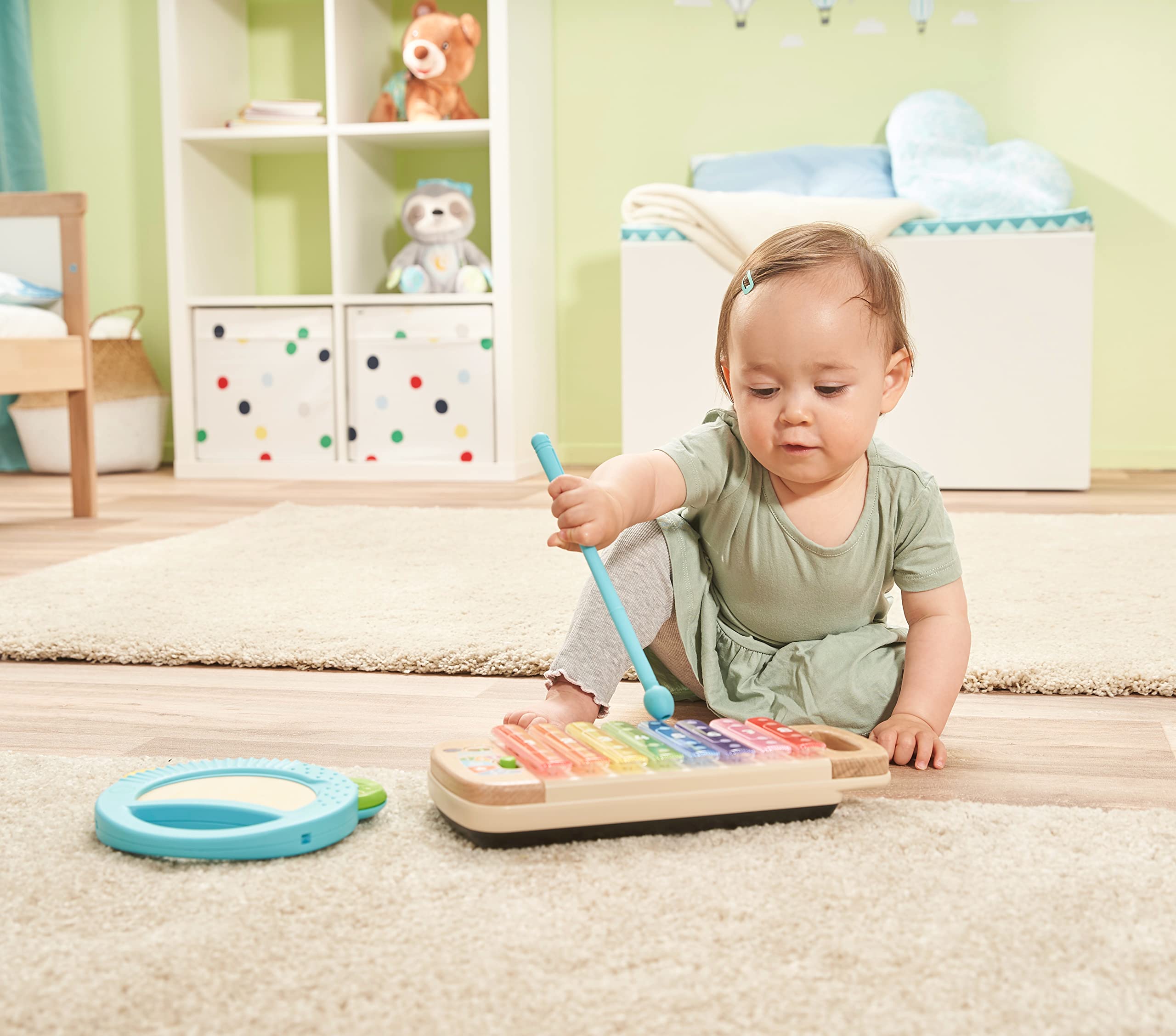 VTech Holz-Xylofon mit Tamburin - Interaktives Musikspielzeug ab 1,5 Jahren