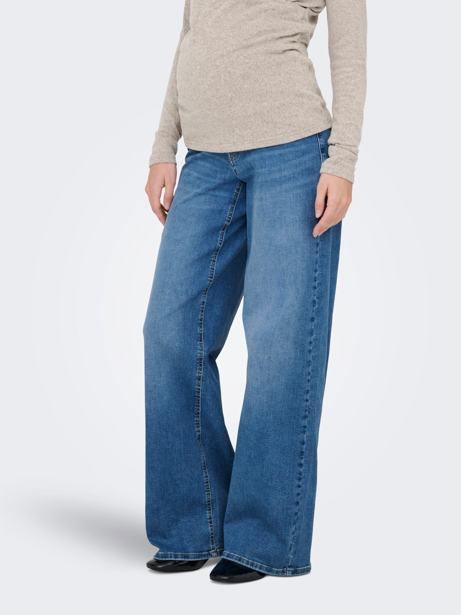 ONLY Female Jeans mit weitem Bein OLMMADISON Weiter Beinschnitt Jeans