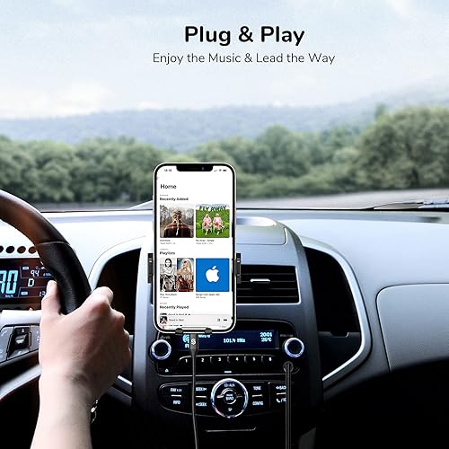 Miniatura 4 de Syncwire Cable auxiliar Lightning a iPhone de 0138in de 33 pies certificado Apple MFI cable auxiliar para iPhone estéreo de automóvil compatible con